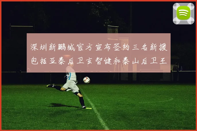 深圳新鹏城官方宣布签约三名新援包括亚泰后卫玄智健和泰山后卫王昱衡